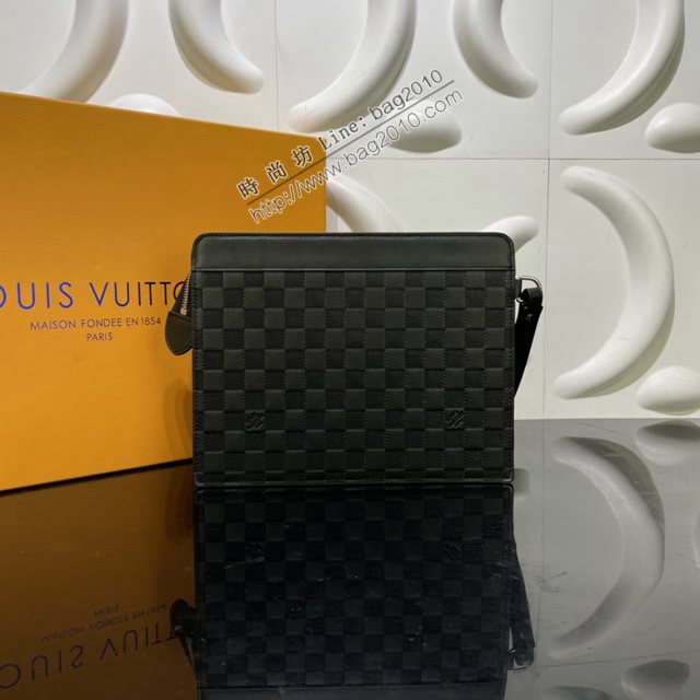 LOUIS VUITTON專櫃新款包包 路易威登Standing手拿包 LV棋盤格牛皮手拿男包 N60450  ydh4011